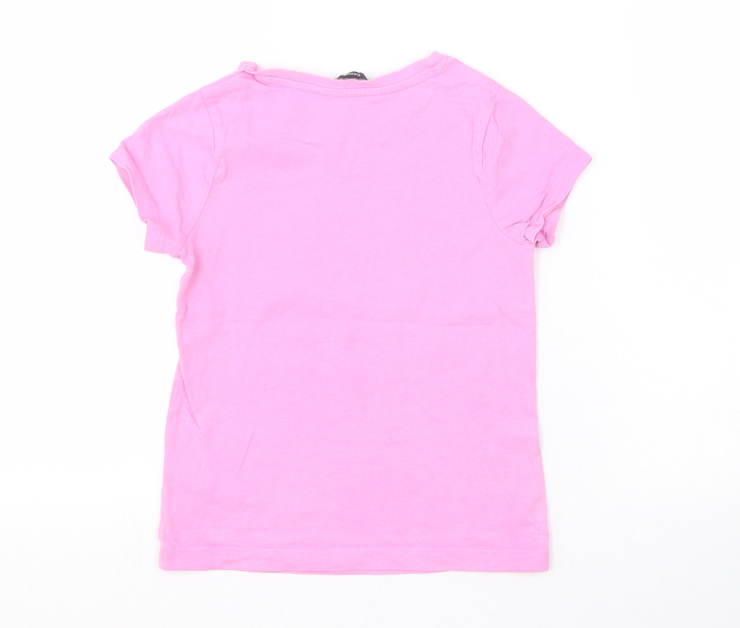 George Girls Pink   Basic T-Shirt Size 5-6 Years