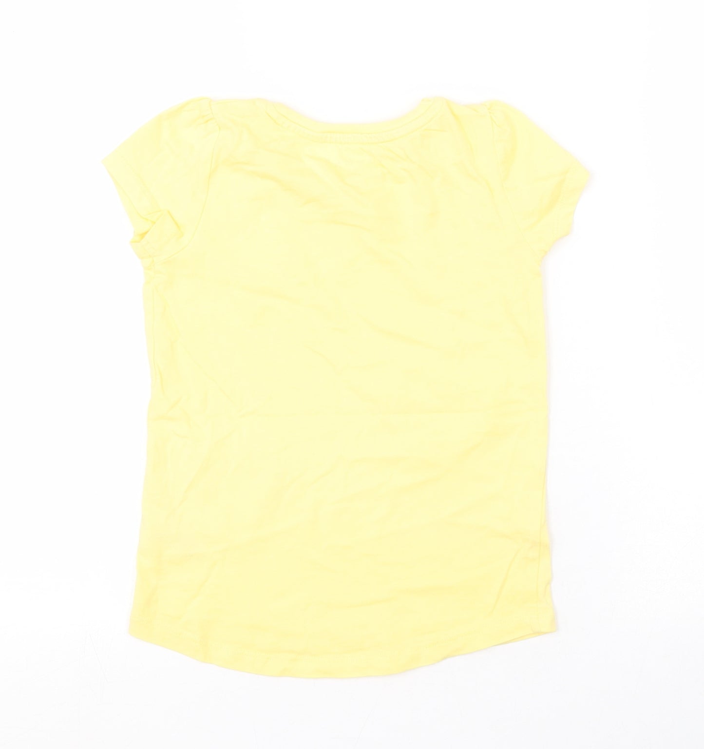Nutmeg Girls Yellow   Basic T-Shirt Size 5-6 Years