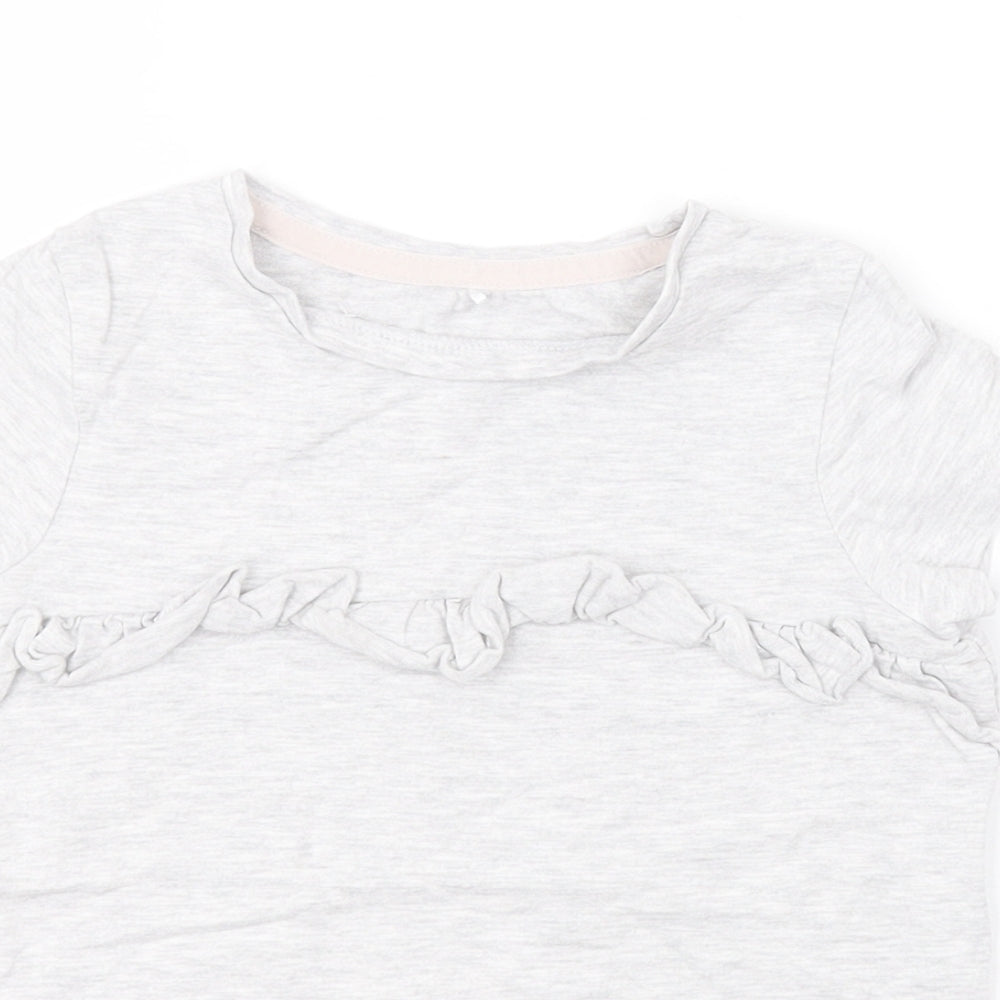 George Girls Grey   Basic T-Shirt Size 5-6 Years