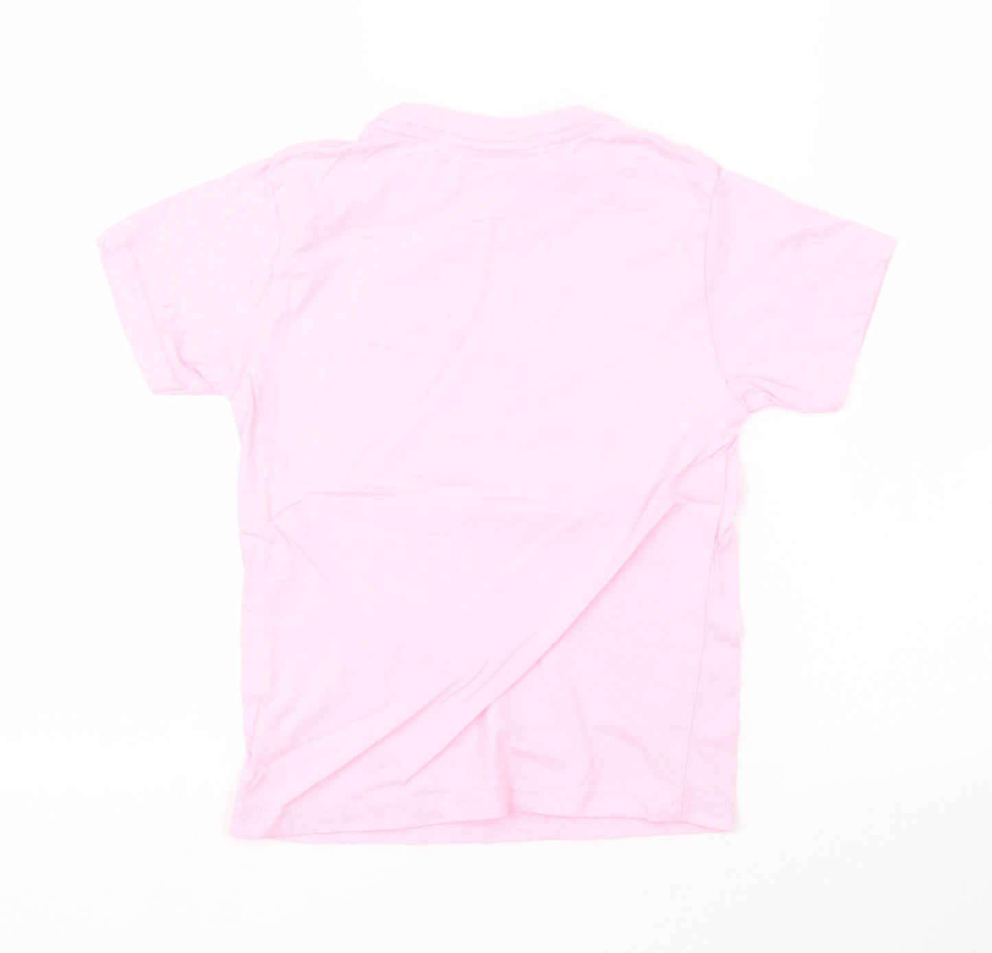 Preworn Girls Pink   Basic T-Shirt Size 5-6 Years