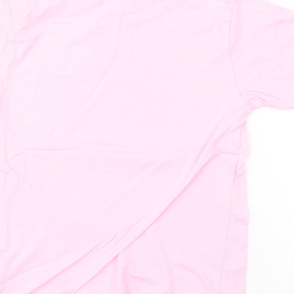 Preworn Girls Pink   Basic T-Shirt Size 5-6 Years