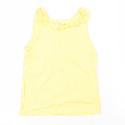 Nutmeg Girls Yellow   Basic Tank Size 5-6 Years