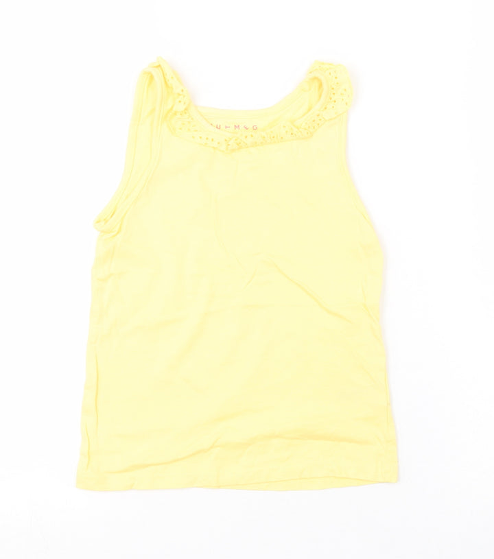 Nutmeg Girls Yellow   Basic Tank Size 5-6 Years