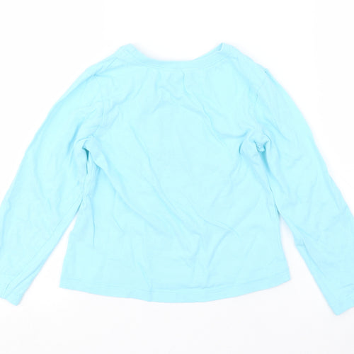 Preworn Girls Blue   Basic T-Shirt Size 5-6 Years