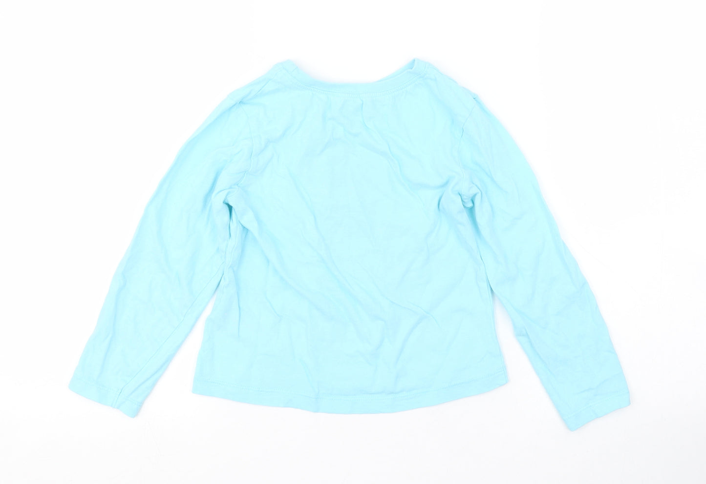 Preworn Girls Blue   Basic T-Shirt Size 5-6 Years