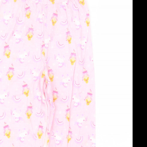 Preworn Girls Pink Animal Print   Pyjama Set Size 5-6 Years  - UNICORN