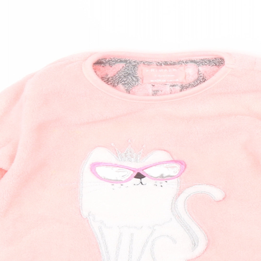 Primark Girls Pink   Pullover Jumper Size 5-6 Years