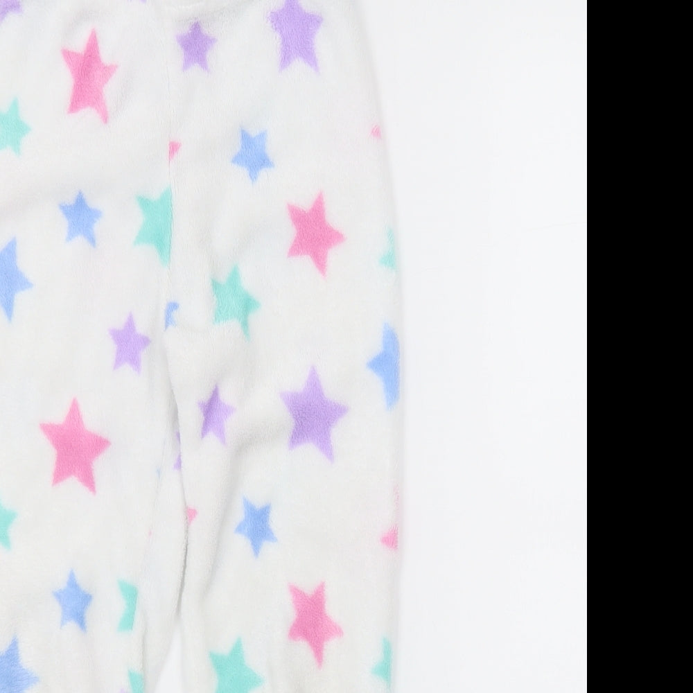 Primark Girls White Argyle/Diamond   Pyjama Set Size 5-6 Years