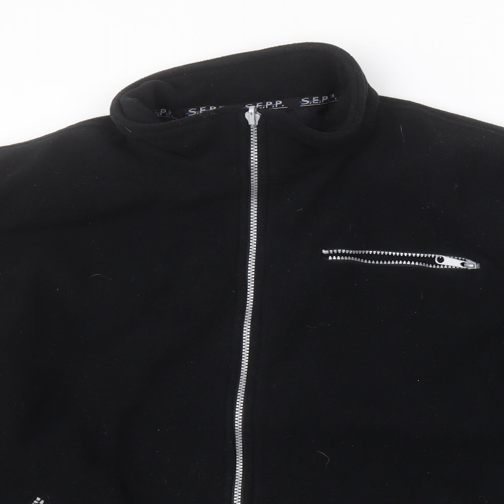 Preworn Mens Black   Full Zip Sweatshirt Size L