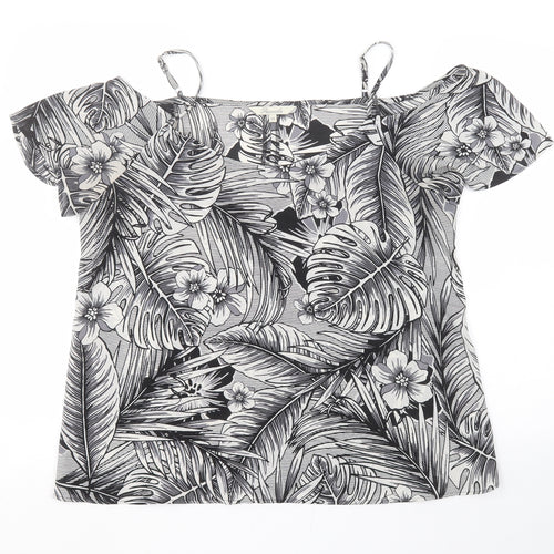 Peacocks Womens Multicoloured Floral  Basic Blouse Size 14