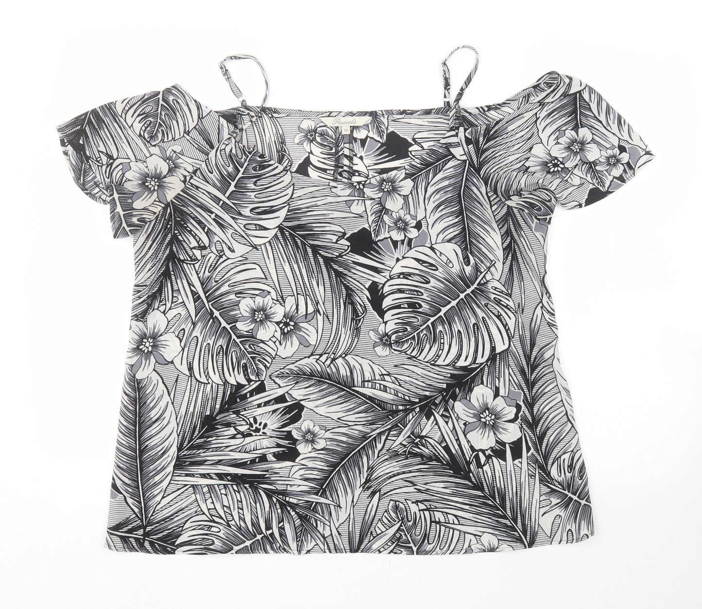 Peacocks Womens Multicoloured Floral  Basic Blouse Size 14