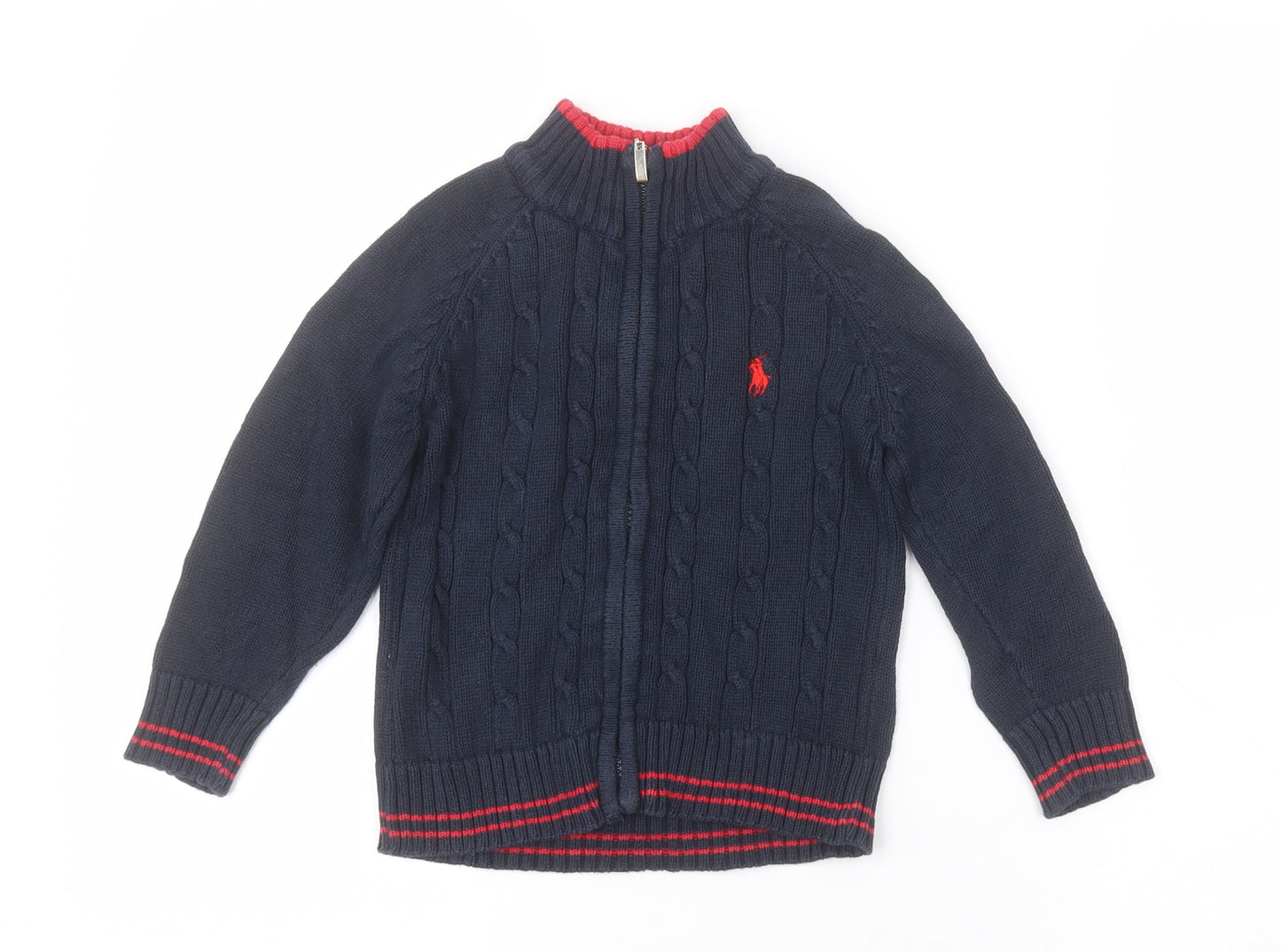 Polo Ralph Lauren Boys Blue   Full Zip Jumper Size L