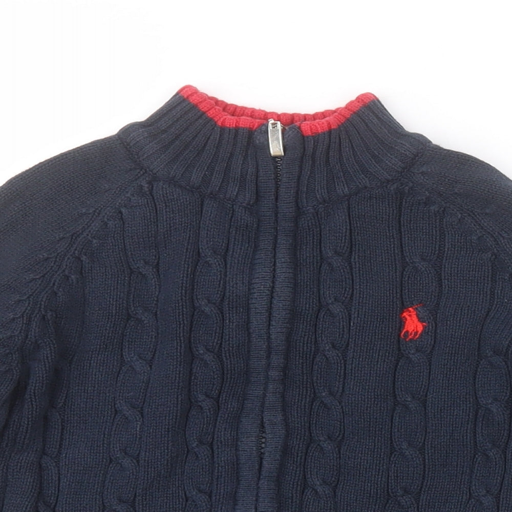 Polo Ralph Lauren Boys Blue   Full Zip Jumper Size L