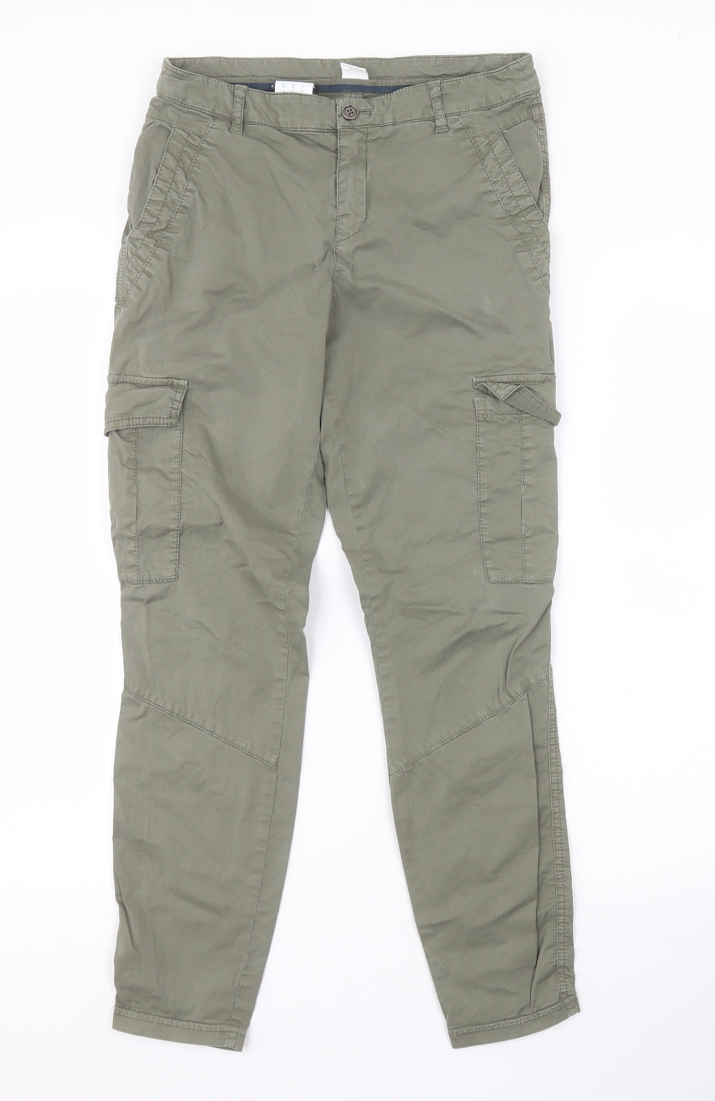 HUGO BOSS Womens Green   Cargo Trousers Size 8 L26 in