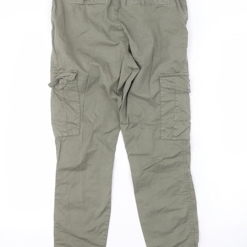 HUGO BOSS Womens Green   Cargo Trousers Size 8 L26 in