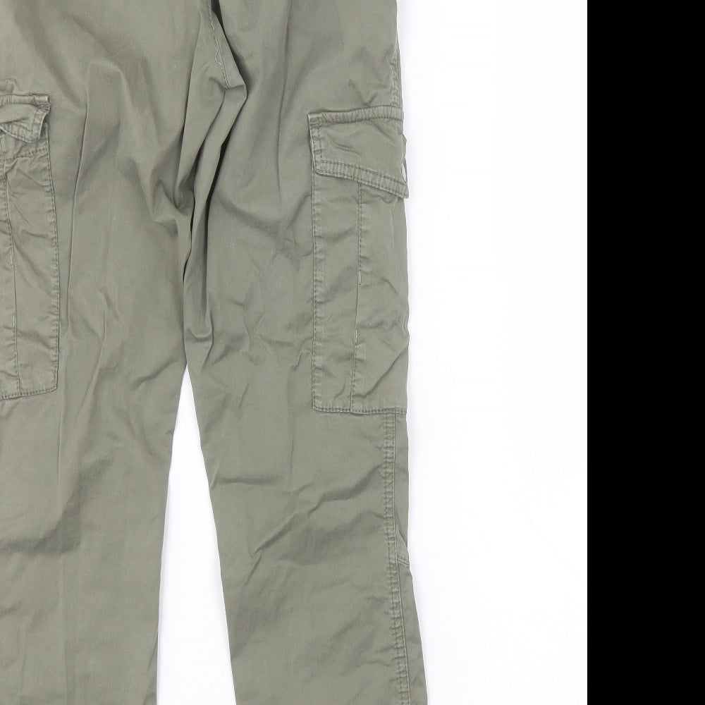 HUGO BOSS Womens Green   Cargo Trousers Size 8 L26 in