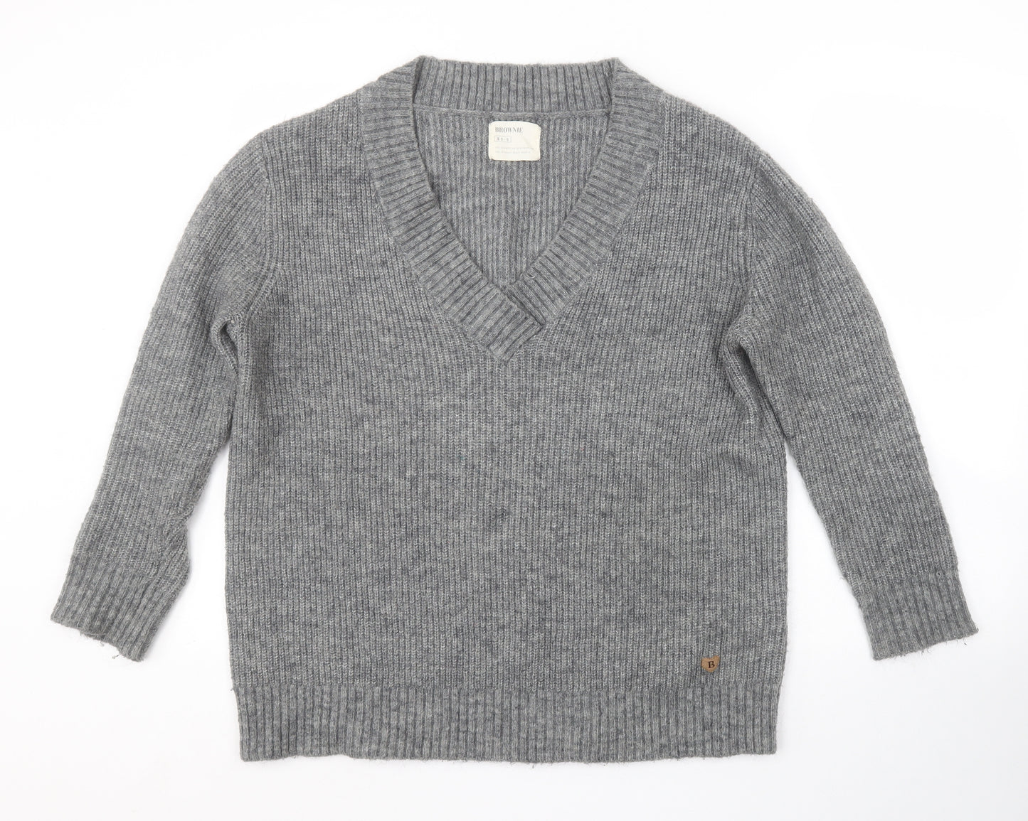 BROWNIE Mens Grey   Pullover Jumper Size S