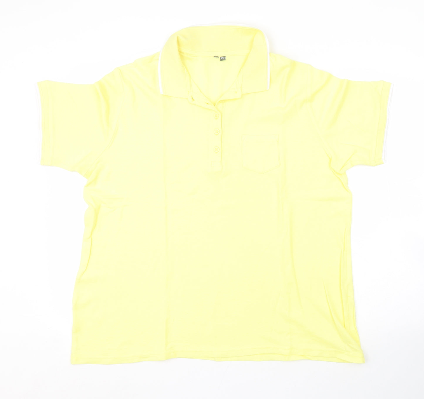 Preworn Womens Yellow   Basic Polo Size 16