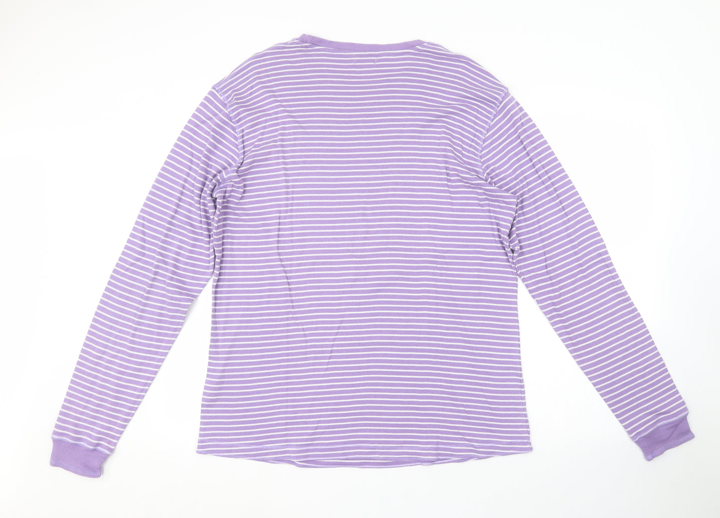 Preworn Mens Purple Striped   T-Shirt Size XL
