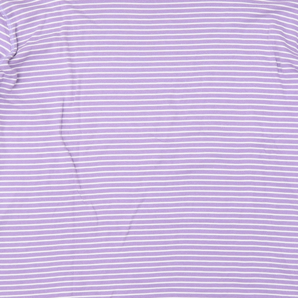 Preworn Mens Purple Striped   T-Shirt Size XL