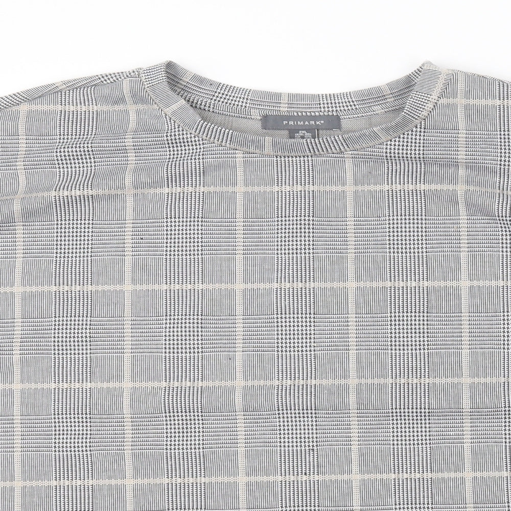 Primark Womens Grey Check  Pullover Jumper Size 22