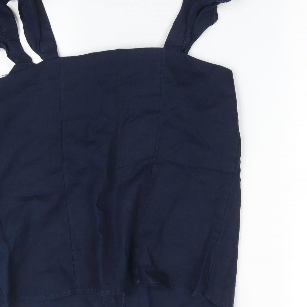 M&S Womens Blue   Basic T-Shirt Size 10