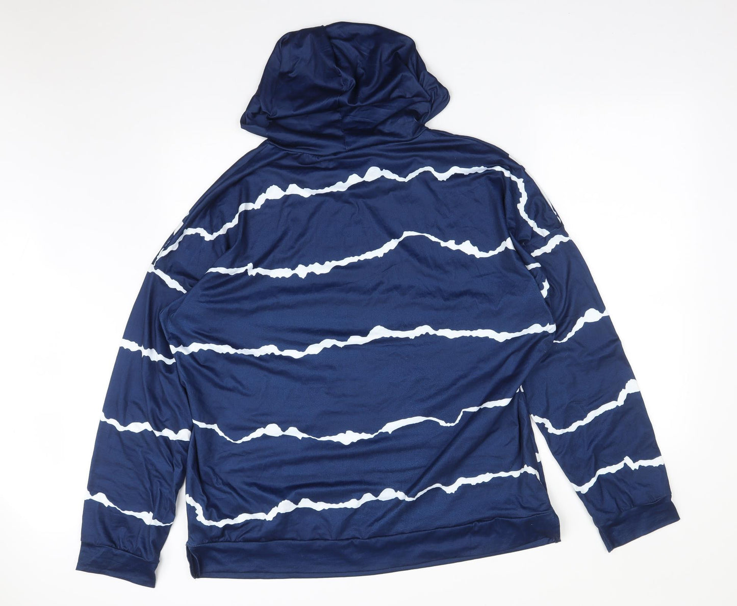 Preworn Mens Multicoloured Striped  Pullover Hoodie Size 4XL