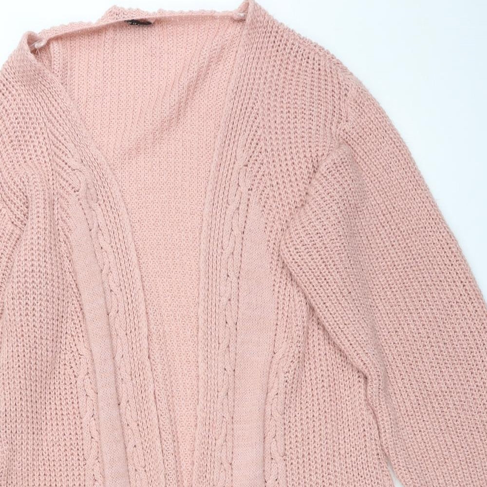 I SAW IT FIRST Womens Pink Striped  Cardigan Jumper Size L