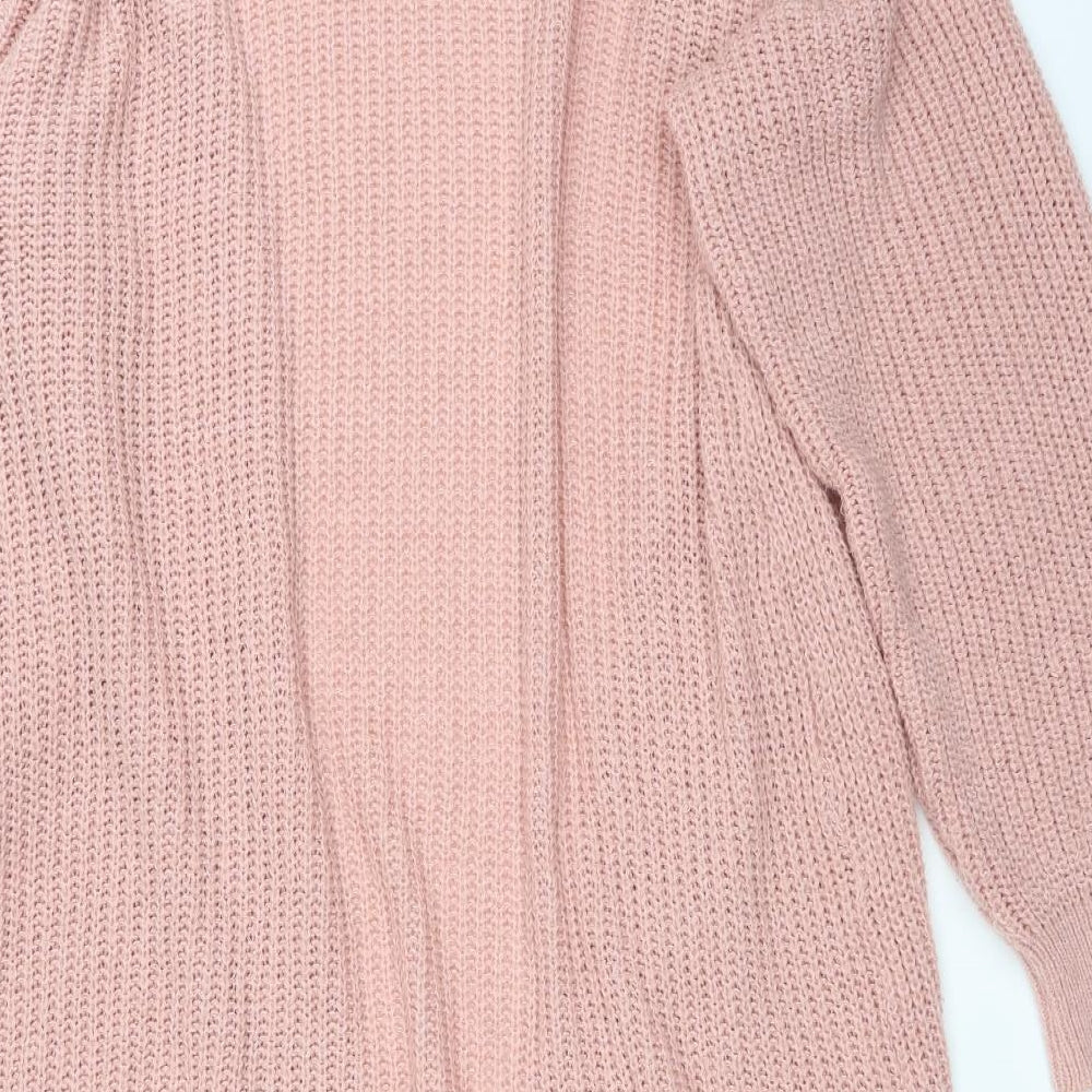 I SAW IT FIRST Womens Pink Striped  Cardigan Jumper Size L