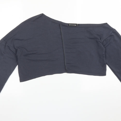 PRETTYLITTLETHING Womens Blue   Pullover Sweatshirt Size 8