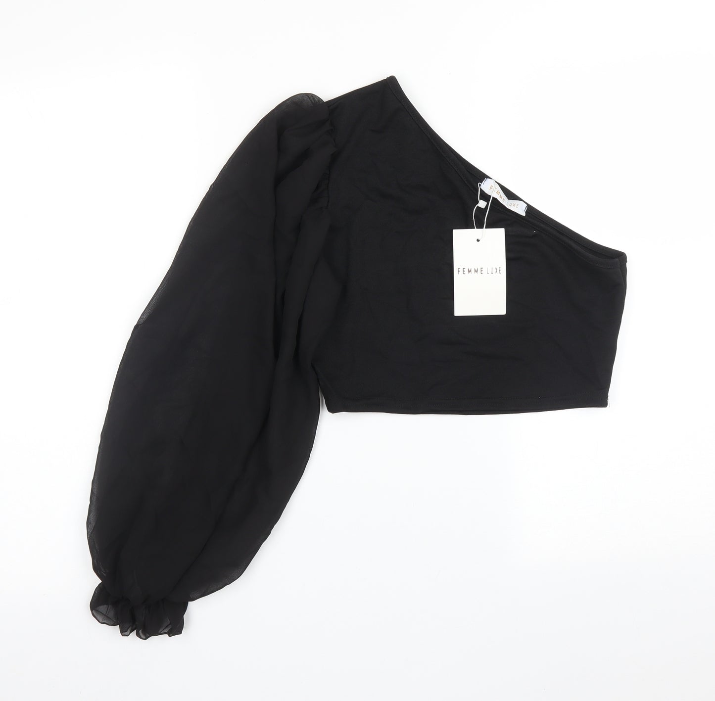 FEMME LUXE Womens Black   Basic T-Shirt Size 12