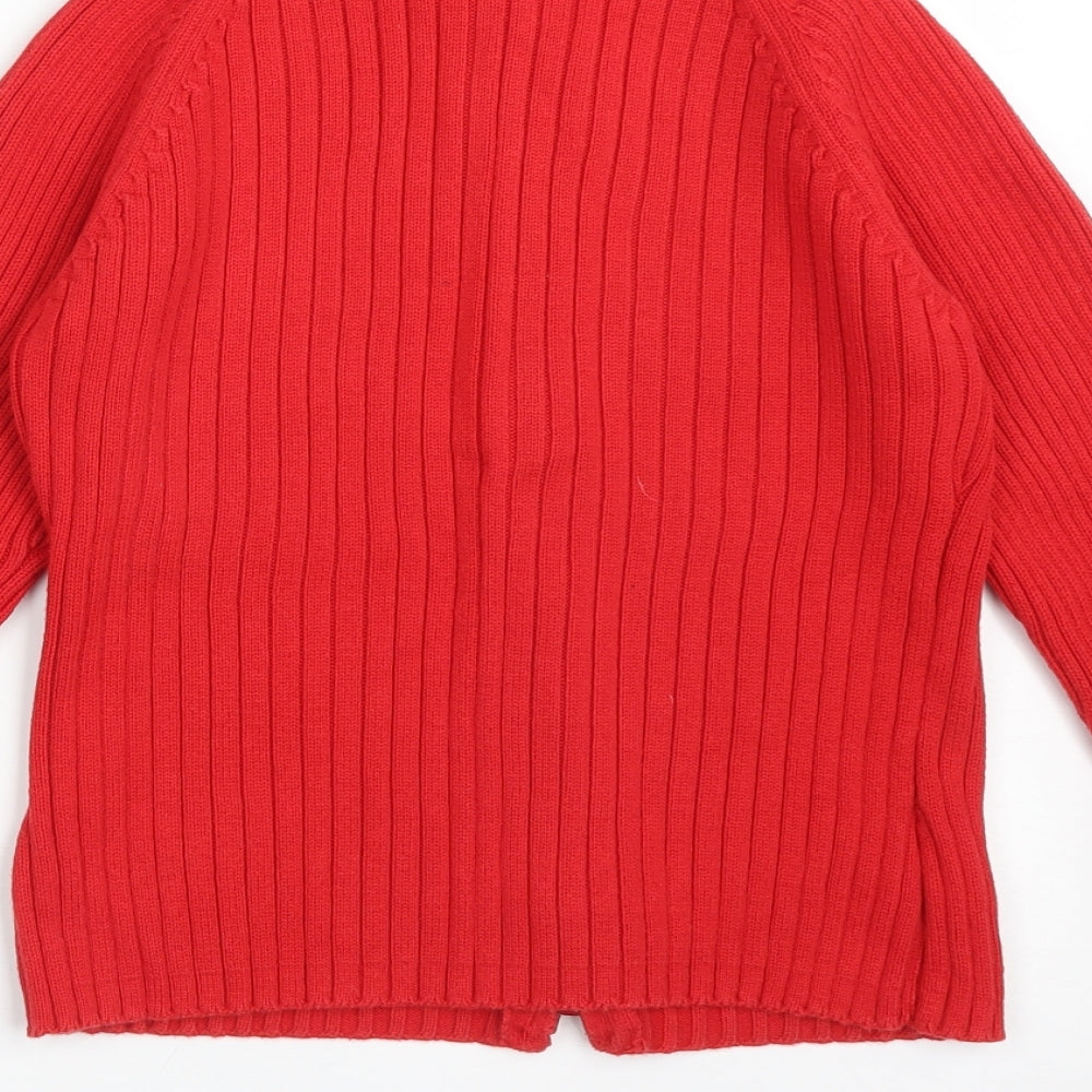 JOIE DE VIVRE Womens Red Striped  Jacket  Size 12