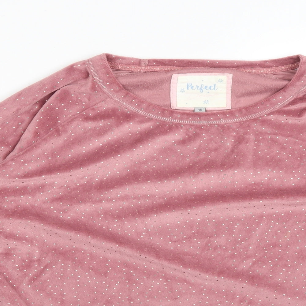 TU Womens Pink Polka Dot   Pyjama Top Size 14