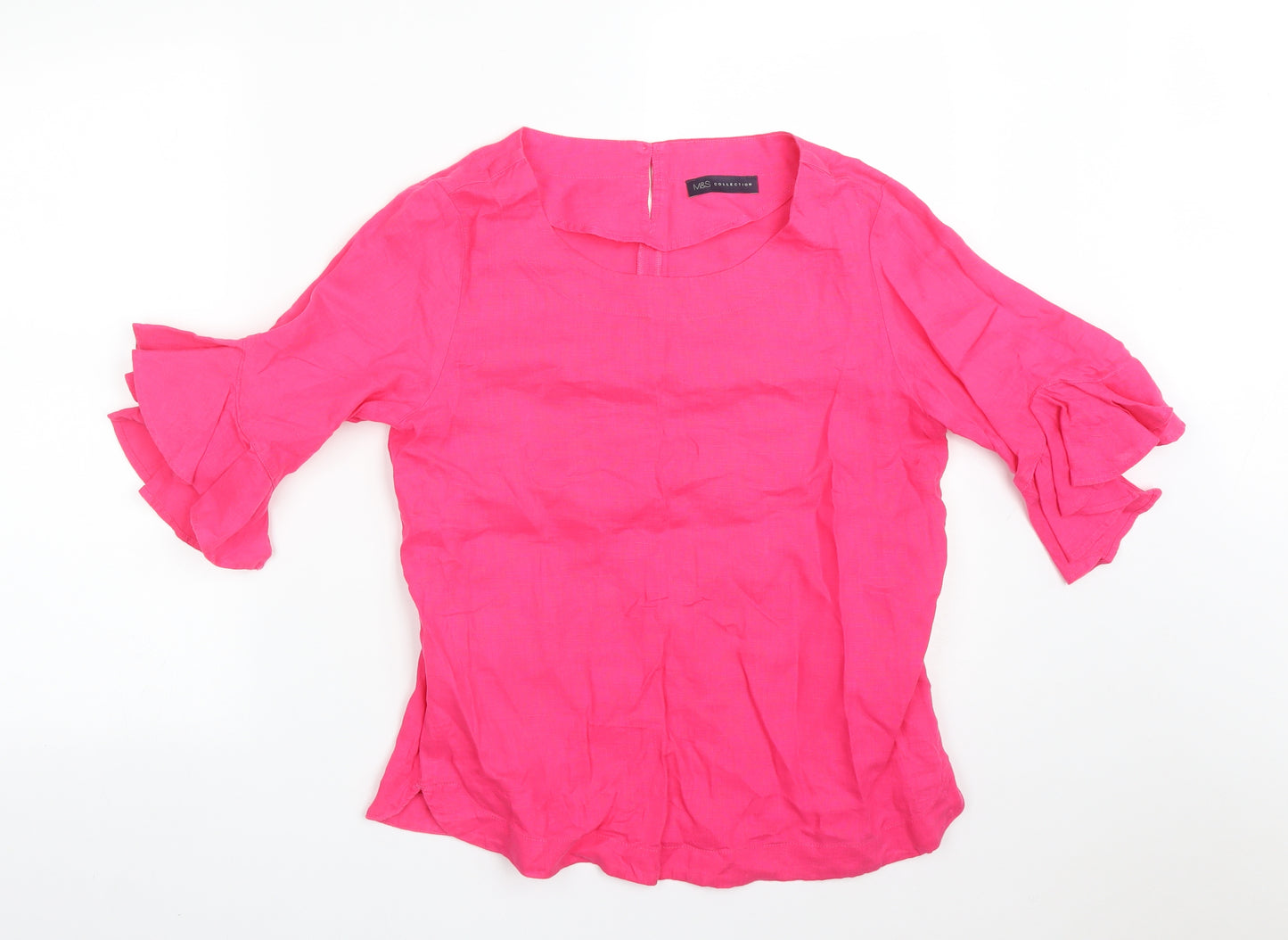 M&S Womens Pink   Basic T-Shirt Size 10