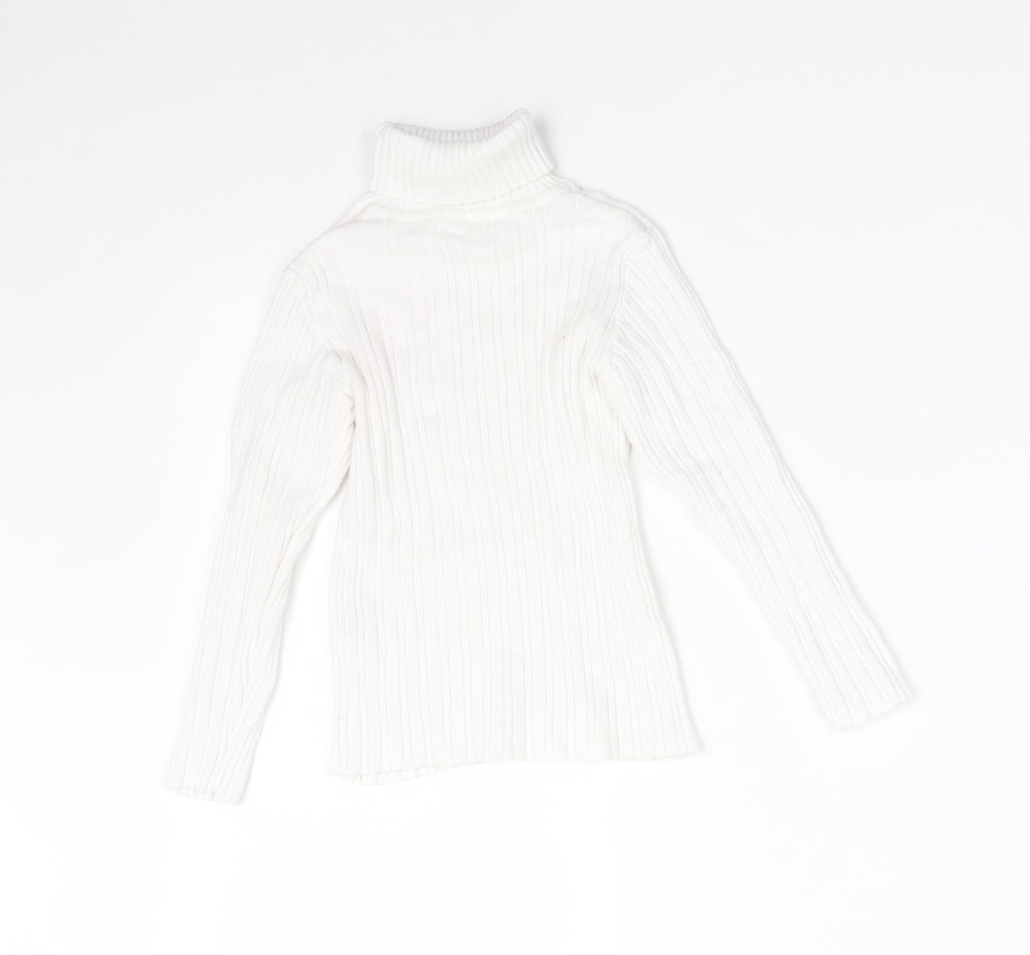 Nutmeg Girls White Striped  Basic T-Shirt Size 4-5 Years