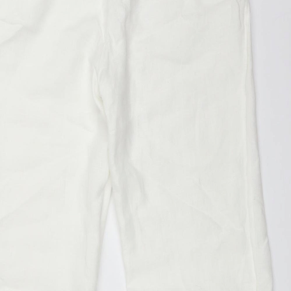 Monsoon Womens White   Trousers  Size 10 L30 in