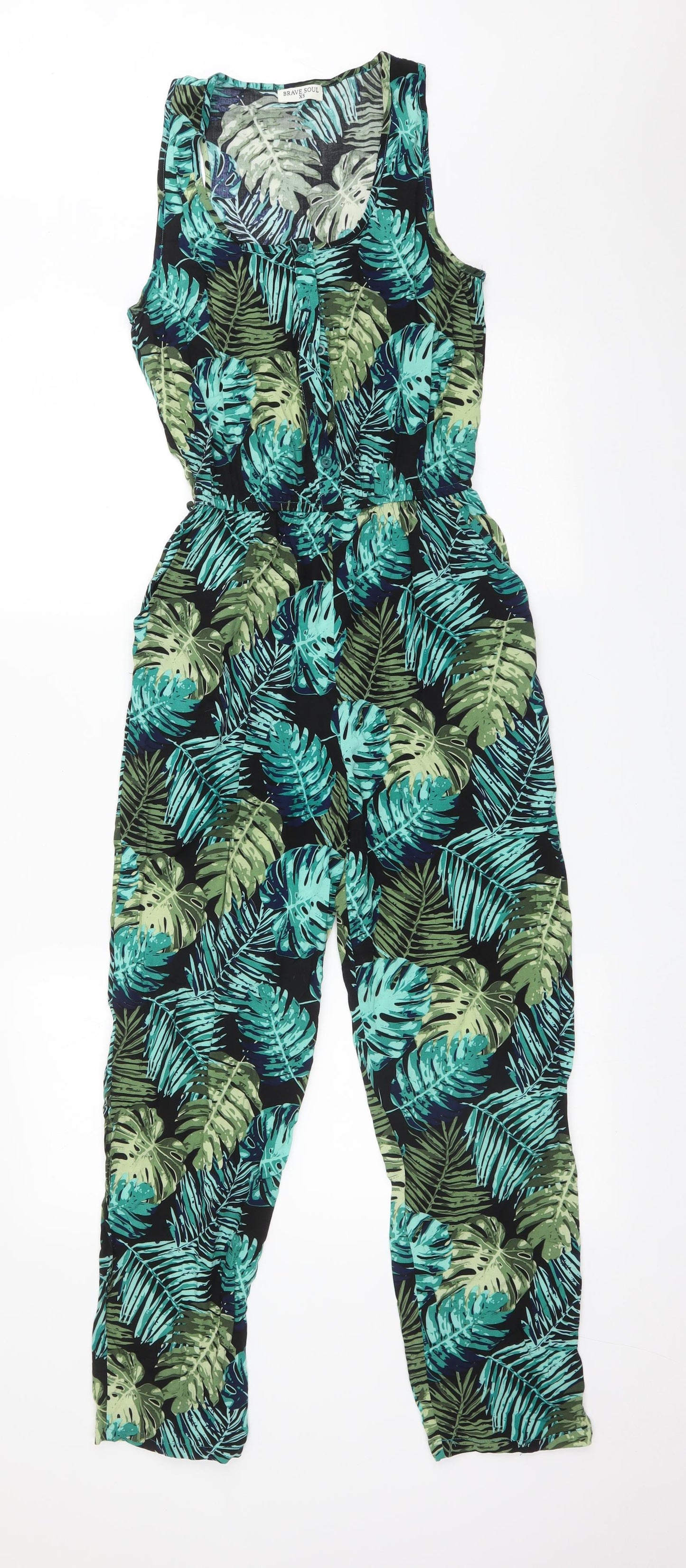 Brave Soul Womens Multicoloured Floral  Jumpsuit One-Piece Size XS