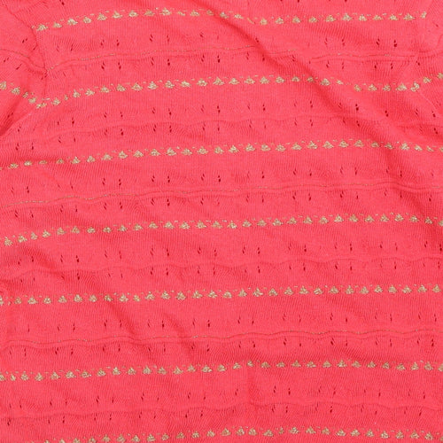 George Womens Purple Striped  Cardigan Jumper Size 14