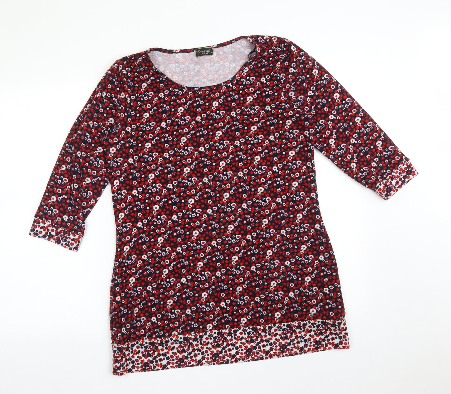 ORIGINALS Womens Multicoloured Floral  Basic T-Shirt Size 14