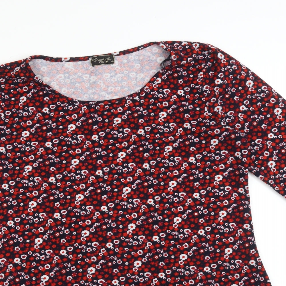 ORIGINALS Womens Multicoloured Floral  Basic T-Shirt Size 14
