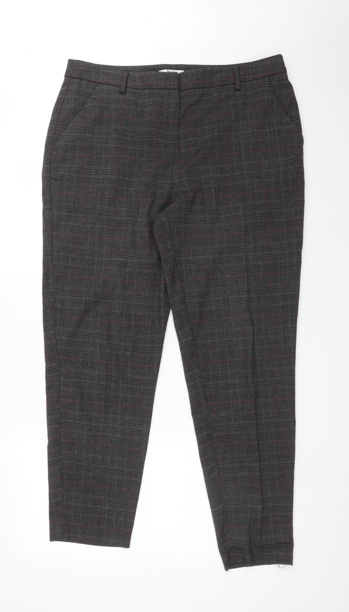 TU Womens Multicoloured Check  Trousers  Size 16 L27 in