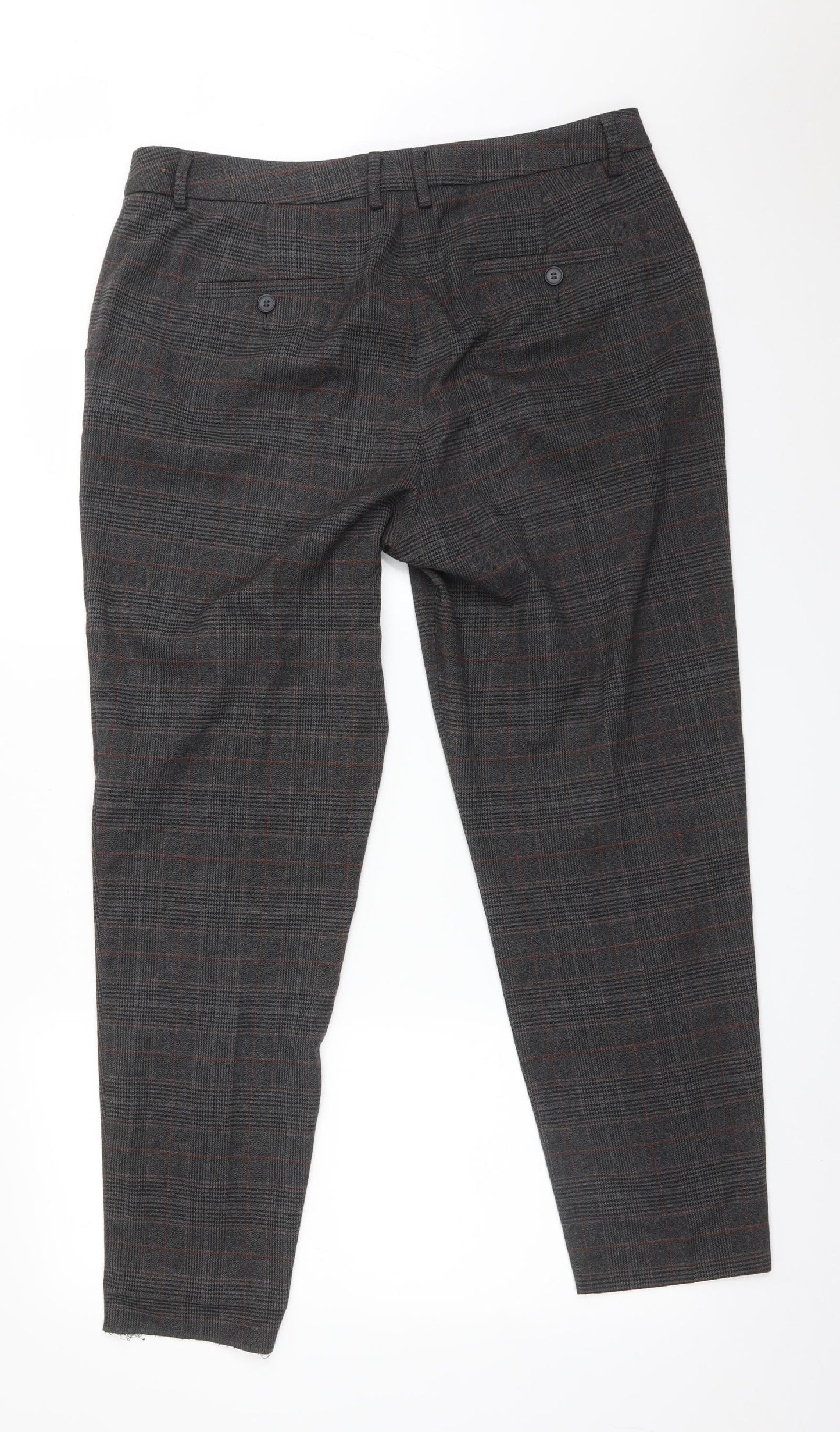 TU Womens Multicoloured Check  Trousers  Size 16 L27 in