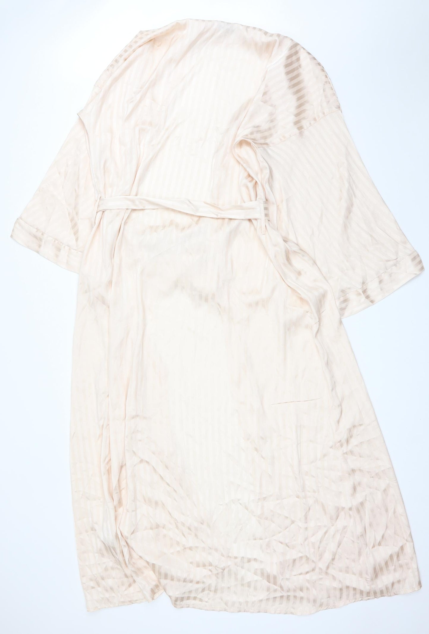 Boohoo Womens Pink Striped   Robe Size M