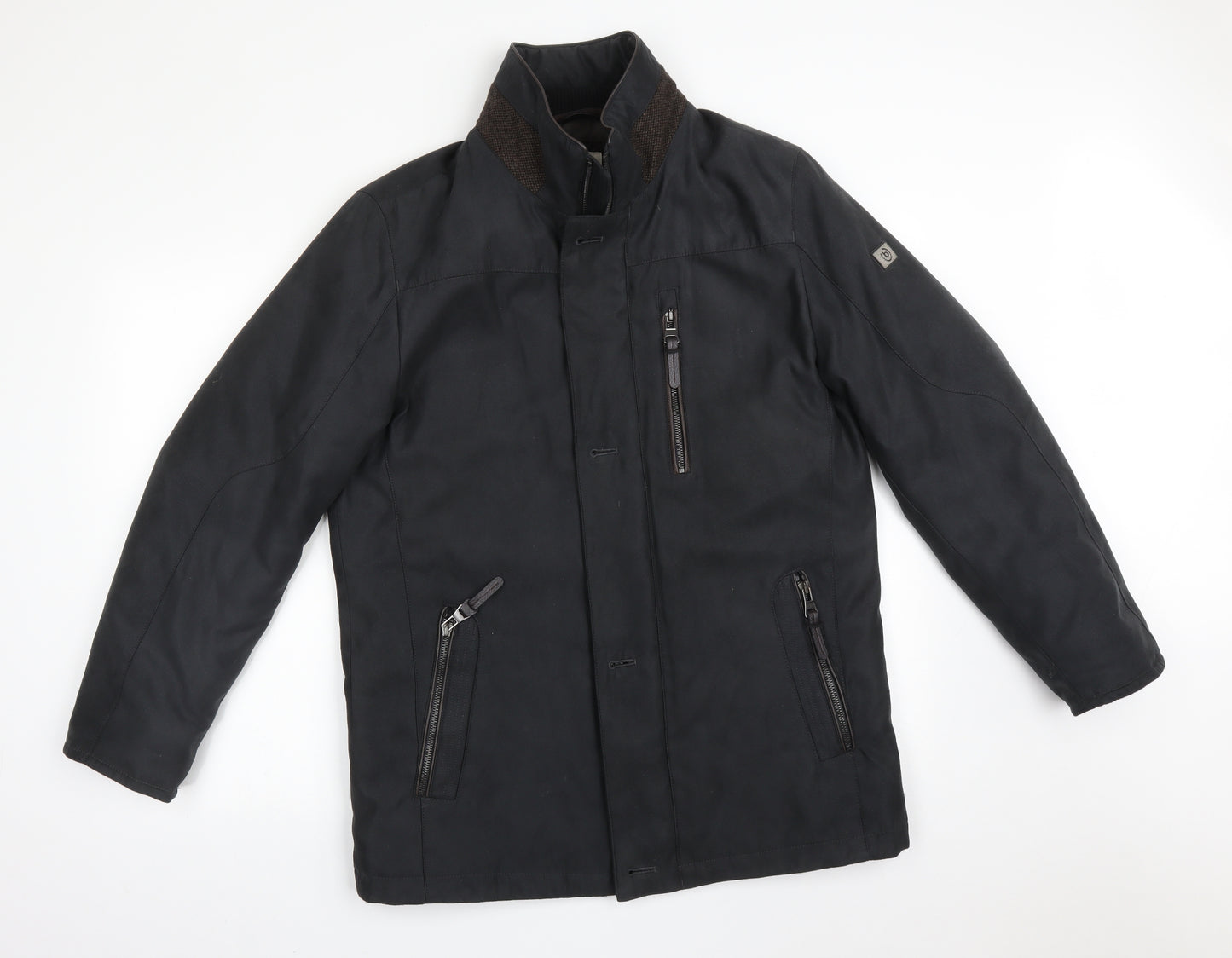 Bugatti Mens Black   Overcoat Coat Size 38