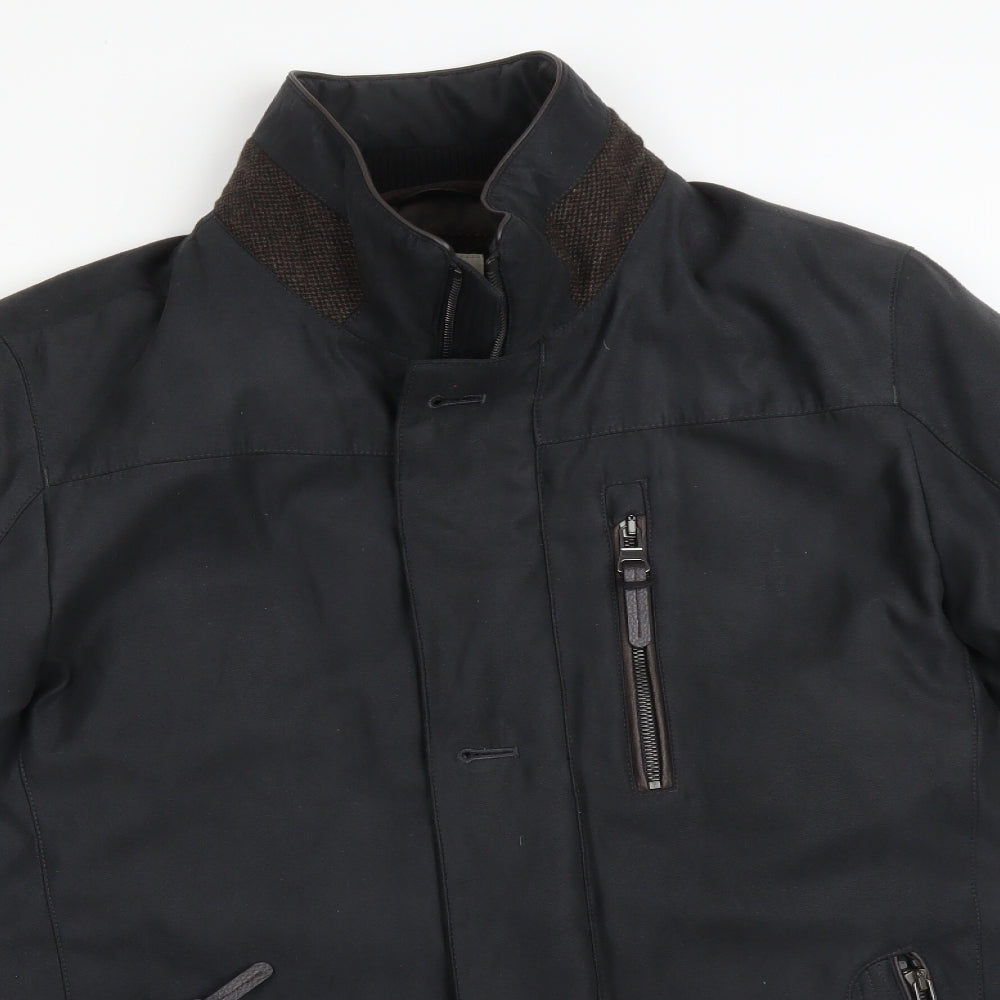 Bugatti Mens Black   Overcoat Coat Size 38