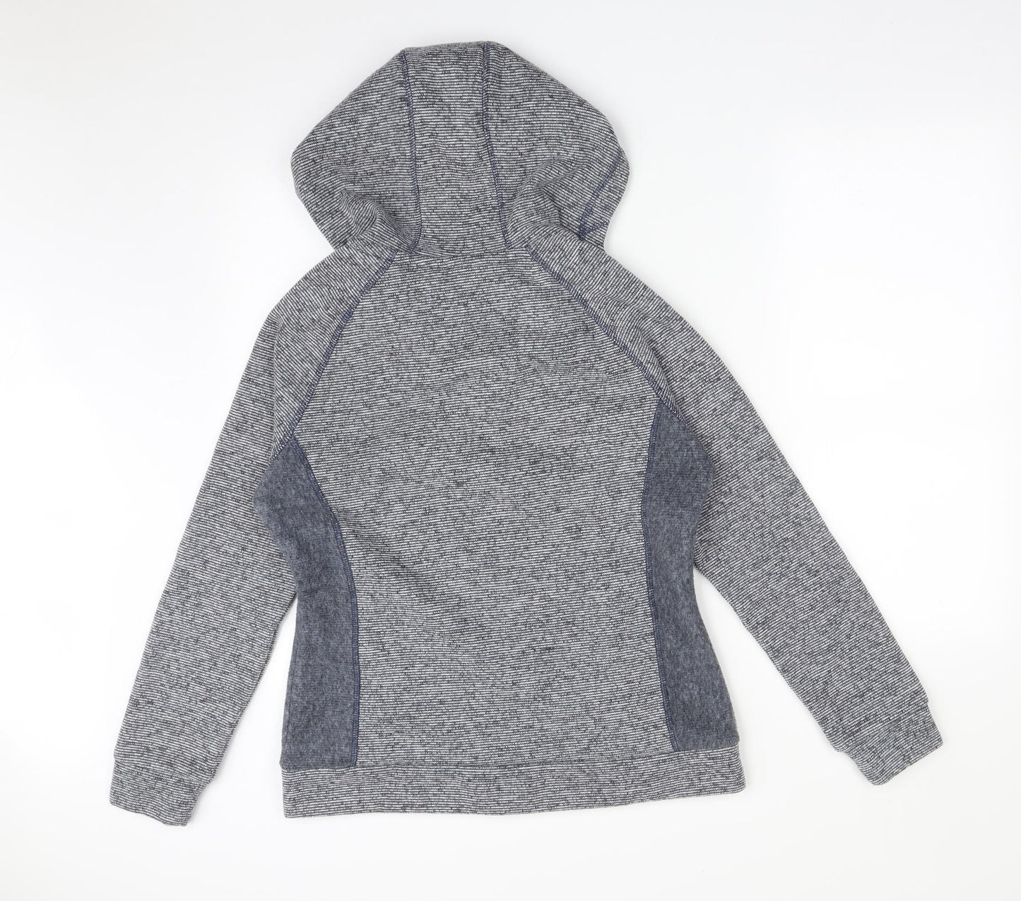 Weird Fish Womens Blue Striped  Full Zip Hoodie Size 12