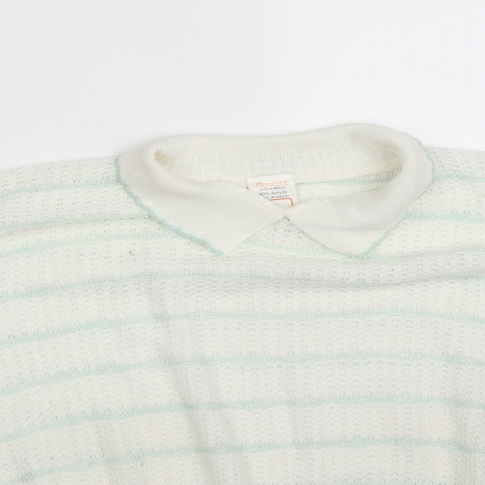 LITTLE WOODS Womens Multicoloured Striped  Basic Polo Size 18