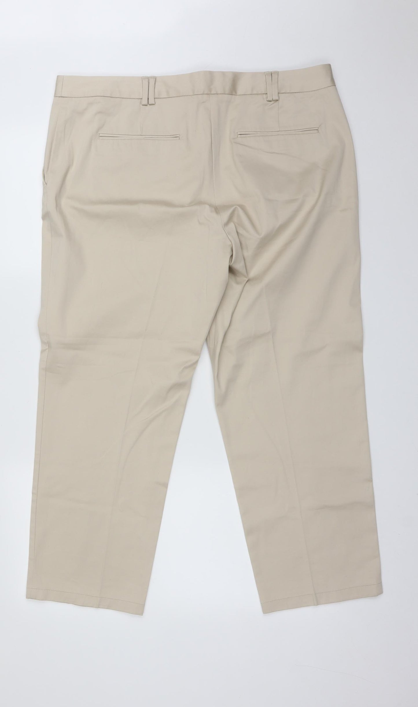 M&S Womens Beige   Chino Trousers Size 18 L26 in