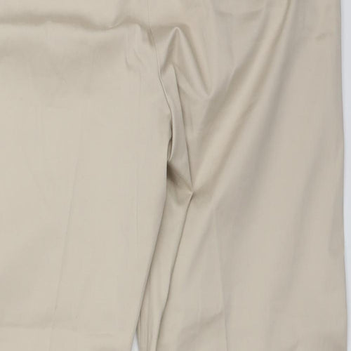 M&S Womens Beige   Chino Trousers Size 18 L26 in