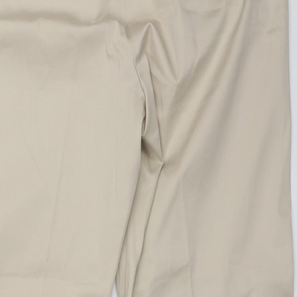 M&S Womens Beige   Chino Trousers Size 18 L26 in